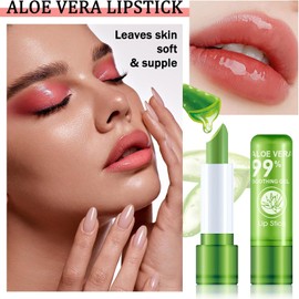 Set De 4 Labiales De Aloe Vera Que Cambian De Color, Brillo Labial Con Cambio De Temperatura, Bálsamo Labial Hidratante Con Color Resistente Al Agua, Labial Hidratante Nutritivo De Larga