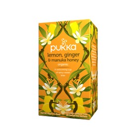 Pukka Herbs Organic Tea Bags, Lemon, Ginger & Manuka Honey Herbal Tea, Perfect for Everyday Wellness, 20 Count (Pack of 3) 60 Tea Bags