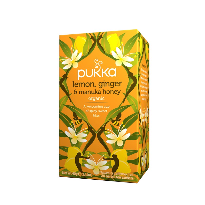 Pukka Herbs Organic Tea Bags, Lemon, Ginger & Manuka Honey