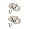 Victorian Keyhole Covered Escutcheon Chrome Covered Round Front Door Keyhole