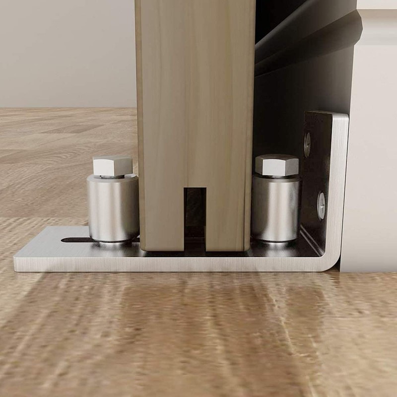 JUGREAT Stainless Steel Sliding Door Guides Floor Mount, Adjustable Roller