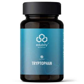 edubily nutrition® Tryptophan Kapseln - Vegan - Ohne Zusatzstoffe - 90 Kapseln im Braunglas - Nicht hochdosiert mit 250 mg pro Kapsel