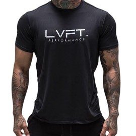 Lingt Chic Body Building Athletic T Shirts for Men - Tight Fit Bodybuilding Shirts for Men - Fashion Gym Clothes (as1, Alpha, m, Regular, Regular, Black)