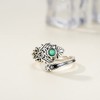 APOTIE Sterling Silver Opal Spoon Ring - Victorian Vintage Flower