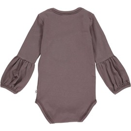 Müsli by Green Cotton Baby Girls' Cozy Me Bell Sleeve Body and Toddler Sleepers, grape