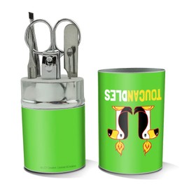 Toucandles Toucan Two Candles Funny Humor Stainless Steel Manicure Pedicure Grooming Beauty Care Travel Kit