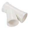 YOKIVE 1 Pcs Wye Pipe Fitting, Y-Shape PVC Splitter Pipe Hose Connector, Great for Drain Pipes Drip Irrigation Systems (White, 2-Inch)