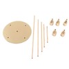 Gold Taper Candle Holders Different Heights 5 Arms Candlestick Holders