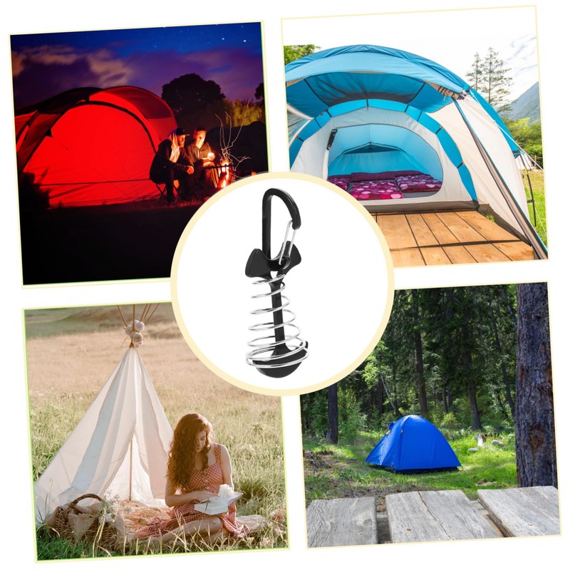 Outanaya 6 Sets Camping Ground Nails Fish Bone Shape Tent
