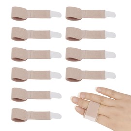 DALAETUS 10 Pcs Finger Buddy Wraps, Breathable Finger Splints, Washable and Reusable Fingers Brace Splints for Jammed, Swollen, Mallet Fingers Curled Joint