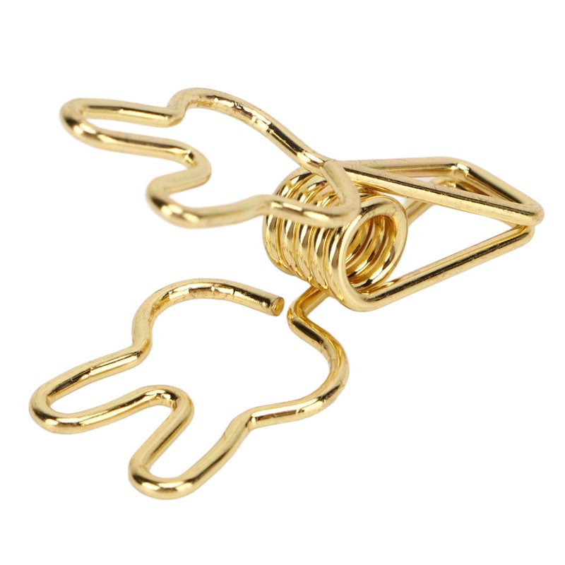 100pcs Binder Clips Cute Cartoon Rabbit Shape Metal Hollowed Long