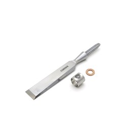 Narex 815075 1 inch Richter Extra Unhandled Bevel Edge Chisel Blank, Cryogenic Treated Cr-V Steel Hardened to HRc 62, Stainless Steel Ferrules (1 inch)