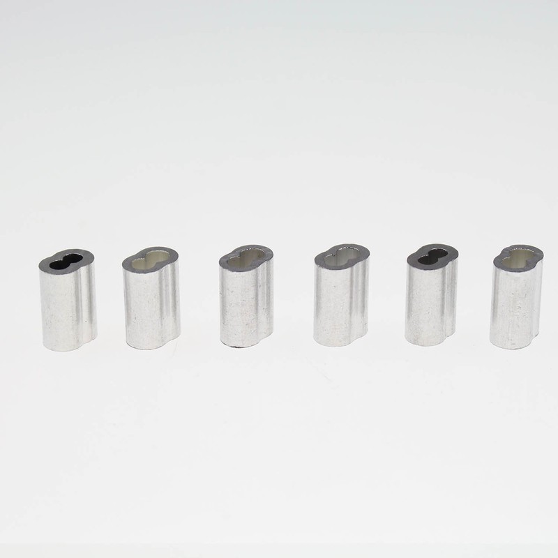 Sutemribor 1/8 Inch Aluminum Crimping Loop Sleeve for Wire Rope