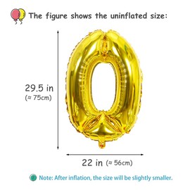 Pargleev Number 80 or 08 Helium Foil Balloons 80th 08th Happy Birthday Banners Bunting Set with 32 inch Mylar Foil Balloons for Men Women Boys Girls Party Decorations Black Gold