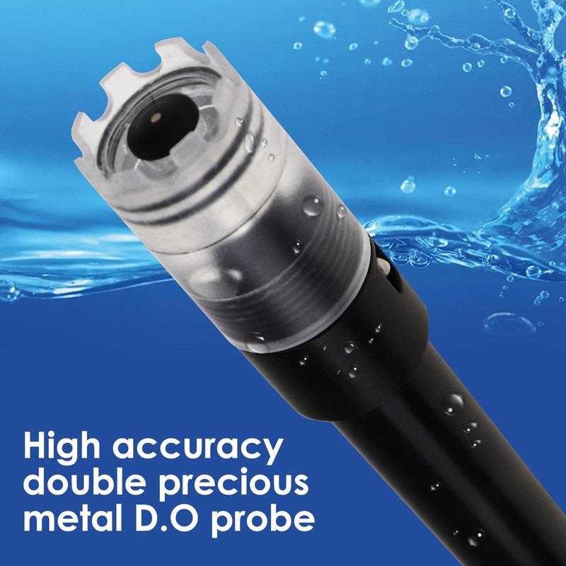 Digital Rechargeable Dissolved Oxygen Meter | Precise DO Tester w/Self-Floating