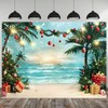 Beach Christmas Tree Backdrop Photography Summer Beach Christmas Tree Decoration