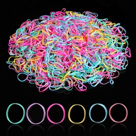 Rubber Bands 1000Pcs Colour Small Rubber Elastic Bands Natural Soft Bands for Tie Dye, Hair Home, Pens, Wedding Hairstyle,Catapults, Bills, Bank Paper, Office Supplies(22mm)