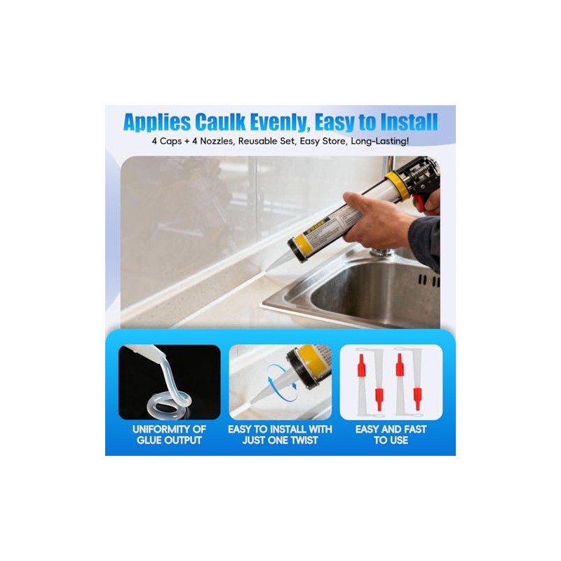 for 23-Piece Caulking Tool Kit, 3-in-1 Grout Removal Tool, Caulk