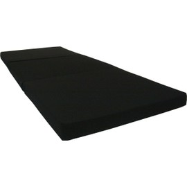 D&D Futon Furniture Black Trifold Foam Beds 3x27X75 in, Shikibuton High Density Foam 1.8 Pounds