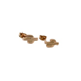 Tiny Rose Gold Tone Cactus Stud Earrings, Women Studs (Stainless Steel) Miss Fit Boutique