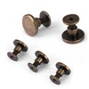 Pack of 20 Bronze Leather Rivets, Full Copper Flat Head