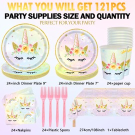 Christmas Party Supplies Christmas Party Disposable Plates, Disposable Dinner Dessert Napkins Tableware Decorations Favors for Xmas Holiday Party Decor Serves 24