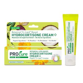 PROcure Crema de hidrocortisona de máxima fuerza, 1% de hidrocortisona con caléndula orgánica, aceite de coco y aceite de oliva, alivio d...