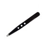 Metallic Splinter Tweezers in Black - Straight