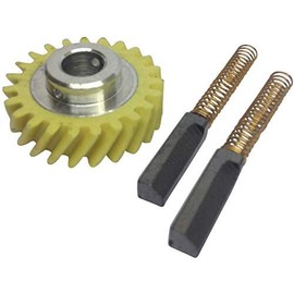 Stand Mixer Worm Drive Gear W10112253 with A Pair of LKS Carbon Motor Brushes. Compatible with 4.5QT and 5QT Mixers.