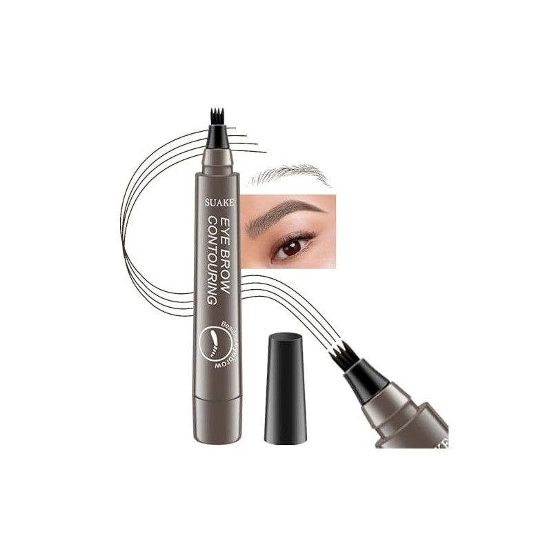 FAVYC Eyebrow Pencil Eyebrow Contouring Pen,Micro 4 Point Ink Pen,Lasting
