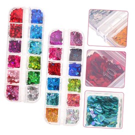 Minkissy Heart Shaped Nail Sequins Colors for Nail Art Decoration for Valentine Day Parties Home Manicure Delicate Glitter for Unique Styles