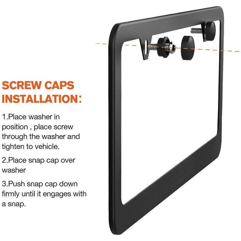 1PC Carbon Fiber Metal Z71 License Plate Frame Tag Cover