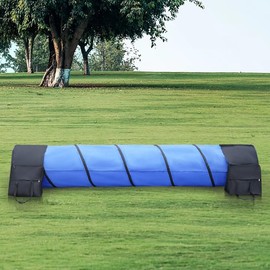 Rain Queen 10 Foot Dog Agility Tunnel with Sandbagsl - Premium Dog Agility Equipment for Effective Dog Agility Training.