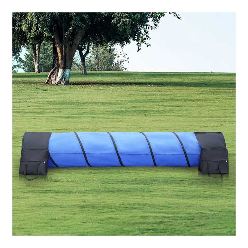 Rain Queen 10 Foot Dog Agility Tunnel with Sandbagsl -