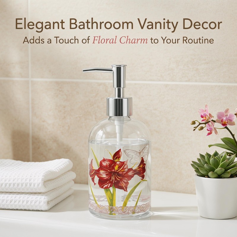 Voltogar Glass Soap Dispenser with Pump, 17 oz (500 ml)