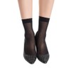 MANZI Women's 12 Pairs Black Ankle High Socks Nylon 20