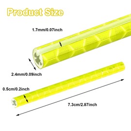 36Pcs Reflective Spoke Covers for Bicycle, 360° Visibility 2.9Inch Bike Spoke Reflectors for Night Riding, Bike Wheel Reflector Tube Reflective Spokes Skins Wheel Decoration Reflectors （Yellow）