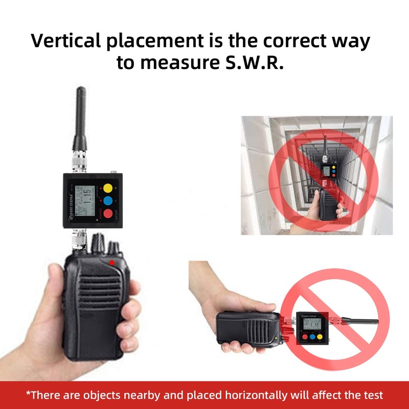 Mcbazel Surecom SW-102S SO239 Connector Digital VHF UHF 125-525Mhz Power