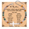 MFTRADING Sister Gifts for Sisters, Christian Cross Bracelet Jewelry Birthday