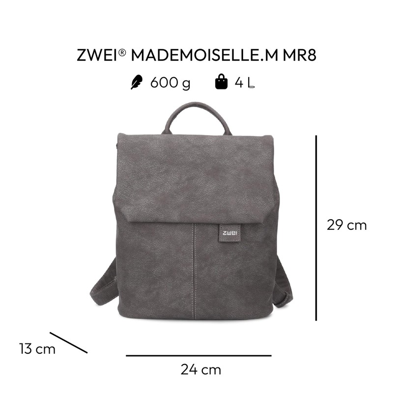 Zwei Mademoiselle MR8 Backpack 29 cm Grey