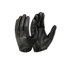Hugger Glove Company Men's Air Pro Sport Motorcycle, Driving, Police Patrol Summer Glove Water Resistant Leather (Small, Black)