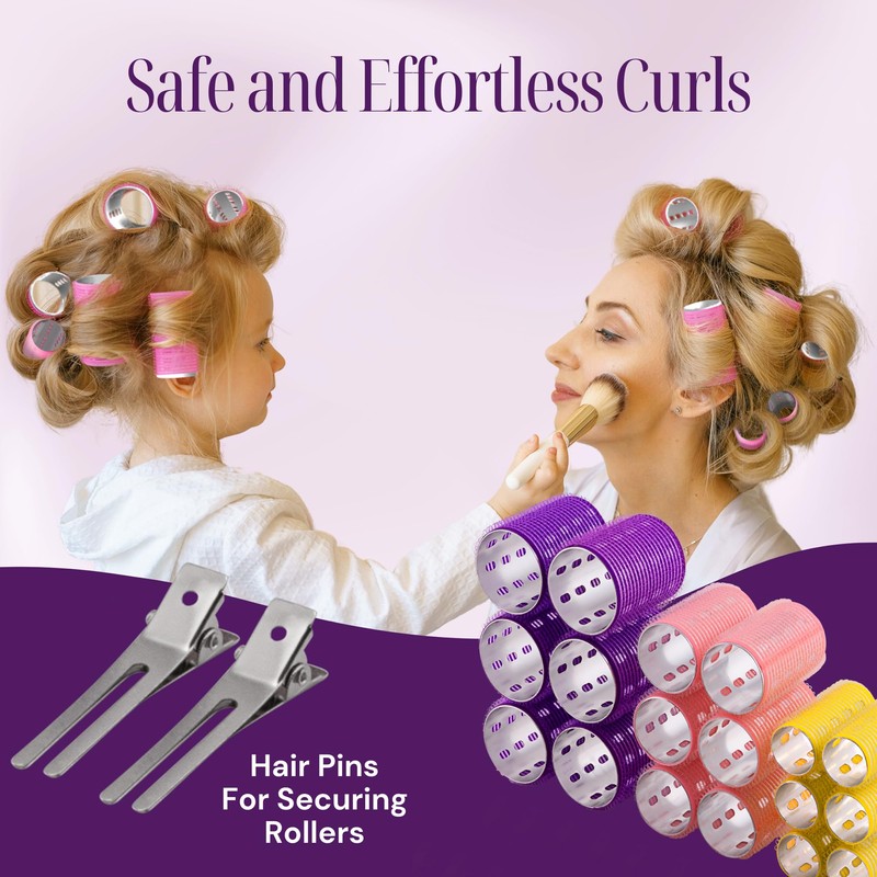 Thermal Rollers for Hair - 37 Self Grip Hair Rollers