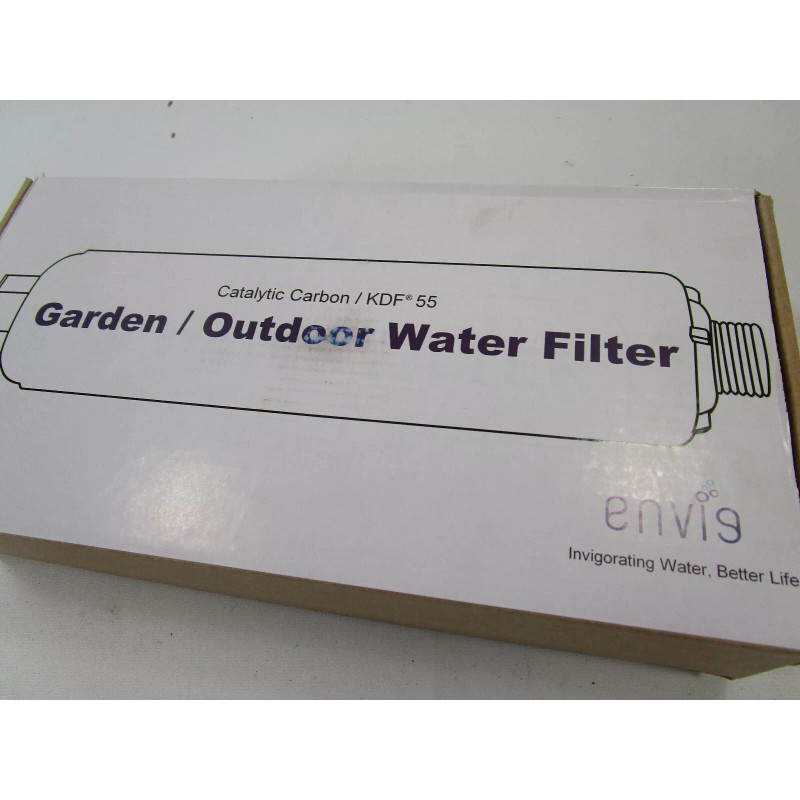 Envig 2 Catalytic Carbon KDF55 Inline Garden Hose Filter Hydroponics
