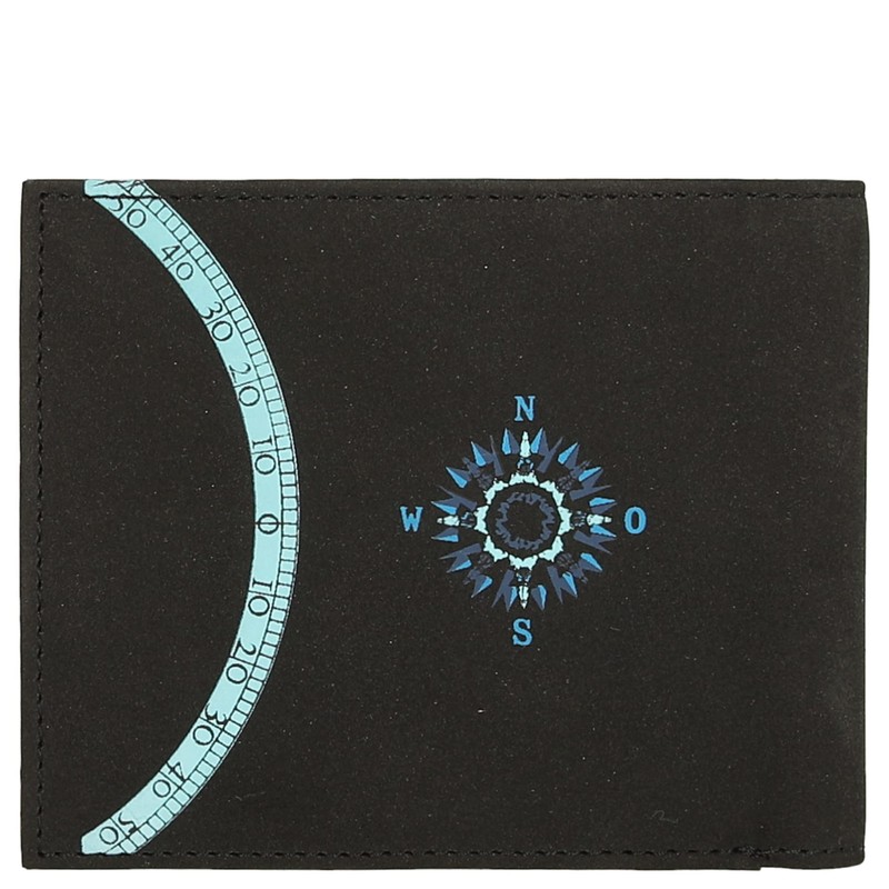 Oxmox New Cryptan RFID Protect, Wind Rose Print Cyan Black,
