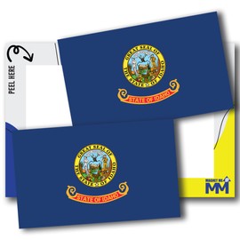 Magnet Me Up Idaho US State Flag Bumper Sticker Decal, 3x5 2 Pack, Vinyl Adhesive Sticker for Car, Truck, SUV Weatherproof State Pride Collectible Full Color, Durable, Made in The USA