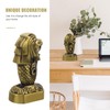 Golden Merlion Statue Metal Sculpture Figurine - Singapore Souvenir Collectible