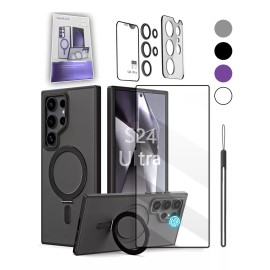Tekolux Funda Magnético S24 Ultra + Kit Mica Pantalla Mica Cámara Hd
