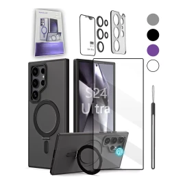 Tekolux Funda Magnético S24 Ultra + Kit Mica Pantalla Mica Cámara Hd