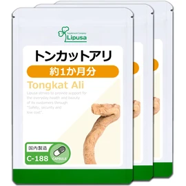 Lipsa Tongkat Alt, Approximately 1 Month Supply x 3 Bags C-188-3 (30 Capsules x 3 Bags), Supplement, Health, Beauty, Diet, Diet, Lifestyle Habits, Men, Energetic, Youthful Capsules, Made in Japan