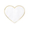 PartyDeco Heart-shaped napkins, white with golden edge, decorative napkins for